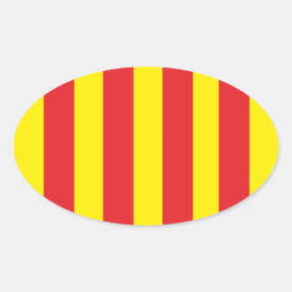 Pegatina Ovalada Autoadhesivo Bandera Provenzal