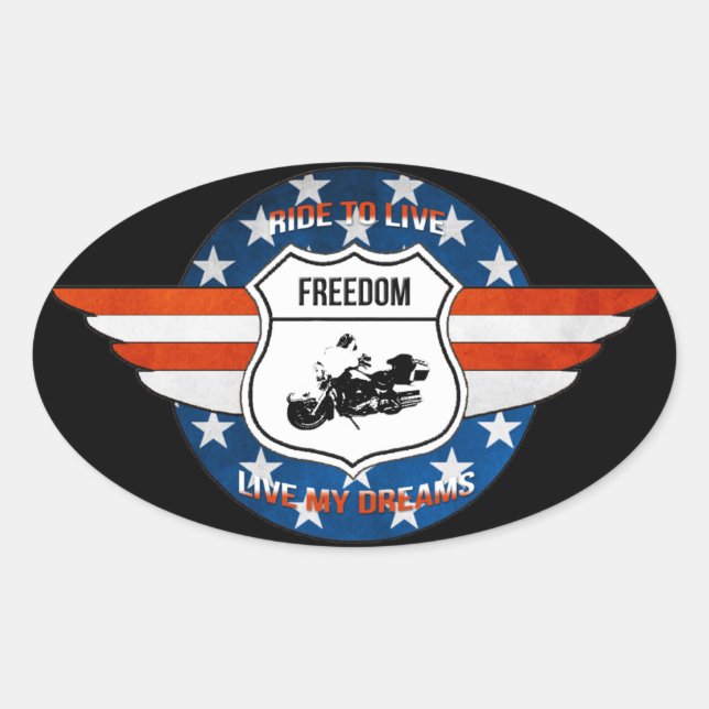 Pegatina Ovalada Autoadhesivo PassionRider (Anverso)