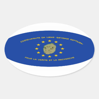 Pegatina Ovalada Autoadhesivo volver Reptilien forma “globo "