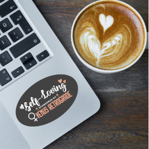 Pegatina Ovalada Autoamor negro