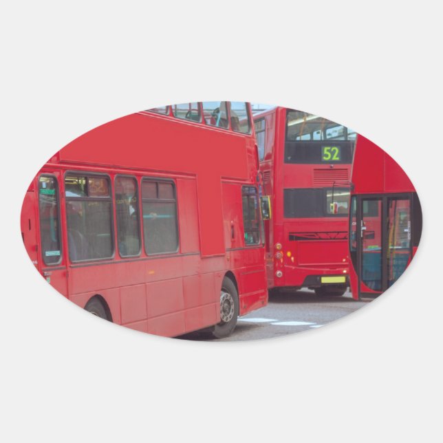 Pegatina Ovalada Autobús de Londres (Anverso)