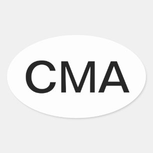 Pegatina Ovalada Auxiliar médico certificado