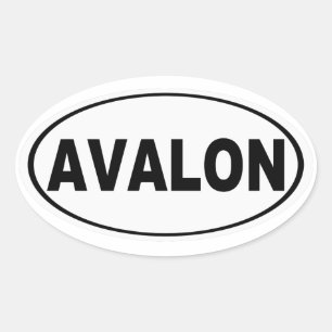 Pegatina Ovalada Avalon Nueva Jersey