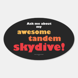 Pegatina Ovalada Awesome Tandem Skydive
