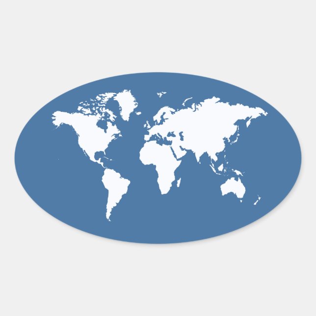 Pegatina Ovalada Azure Elegant World (Anverso)