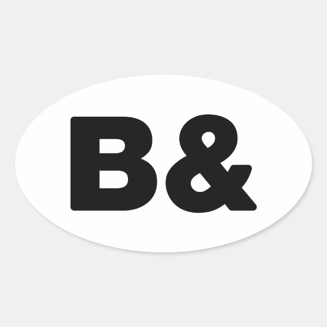 PEGATINA OVALADA B&B (Anverso)