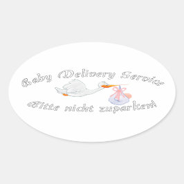 Pegatina Ovalada Baby Delivery Service ! Bitte nicht zuparken !