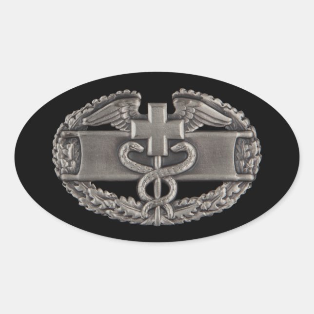 Pegatina Ovalada Badge médico de campo de combate (CFMB) (Anverso)