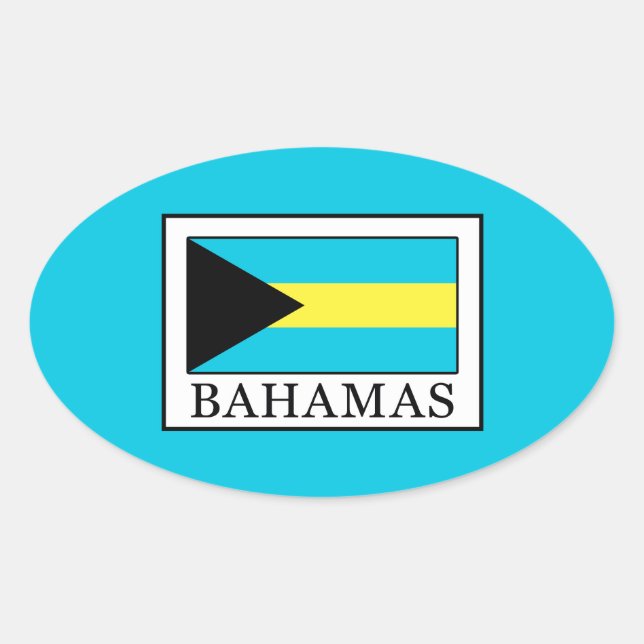 Pegatina Ovalada Bahamas (Anverso)