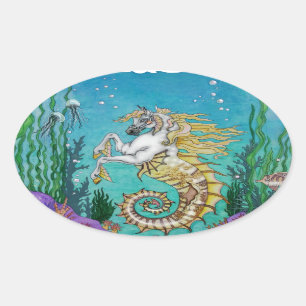 Pegatina Ovalada Bajo WaterHorse