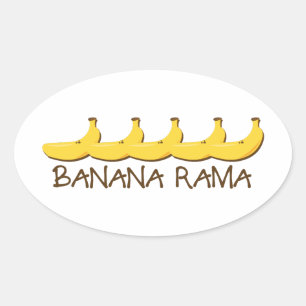 Pegatina Ovalada Banana Rama