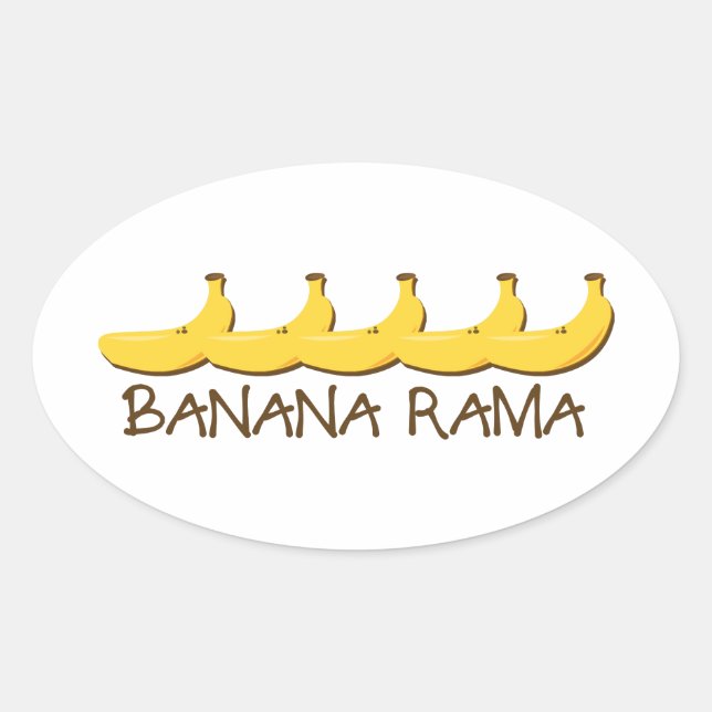Pegatina Ovalada Banana Rama (Anverso)