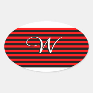 Pegatina Ovalada Banda monogramada