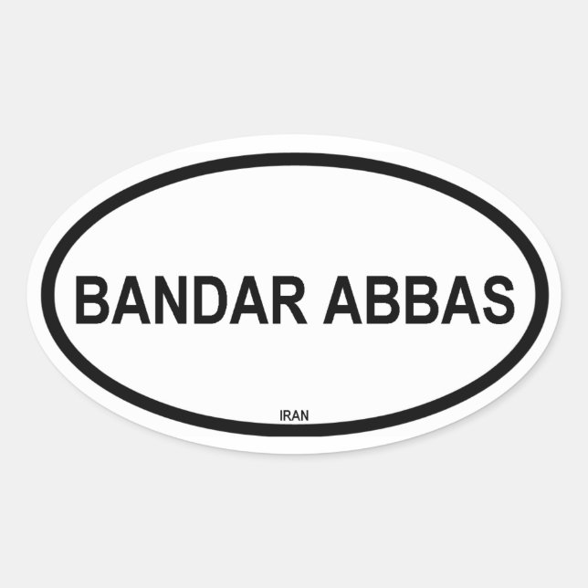 PEGATINA OVALADA BANDAR ABBAS (Anverso)