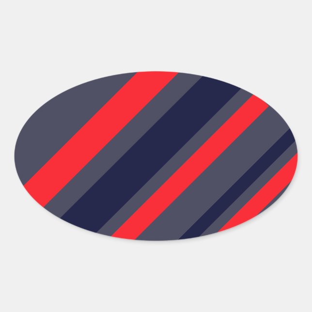 Pegatina Ovalada Bandas Blanca, Azul Y Roja (Anverso)
