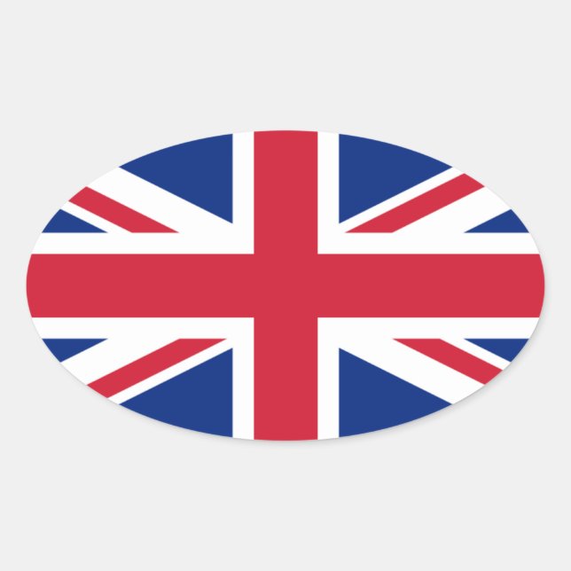 Pegatina Ovalada Bandera británica, bandera de Irlanda del Norte (Anverso)