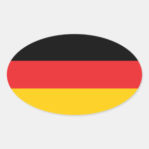 Pegatina Ovalada Bandera de Alemania