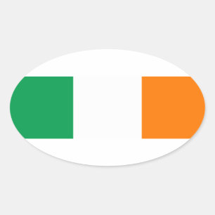 Pegatina Ovalada Bandera de CUATRO Irlanda