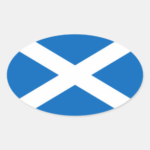 Pegatina Ovalada Bandera de Escocia - Bratach na h-Alba