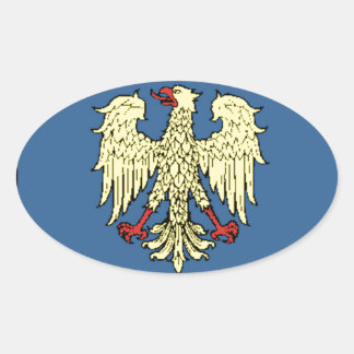 Pegatina Ovalada Bandera de Friuli-Venezia Giulia (Italia)