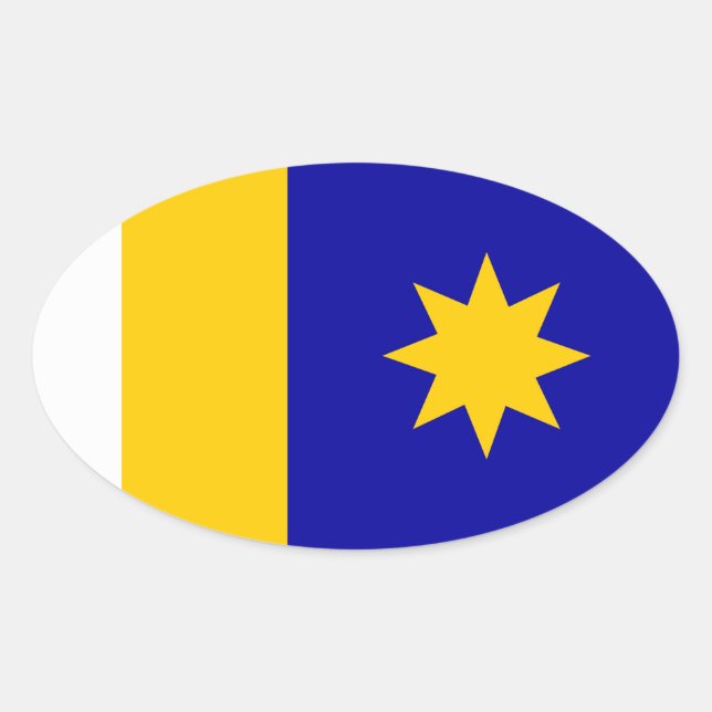 Pegatina Ovalada Bandera de Hutchinson, Kansas (Anverso)