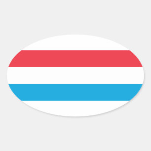 Pegatina Ovalada Bandera de Luxemburgo