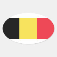 Bandera de Oval de estilo euro de Bélgica*
