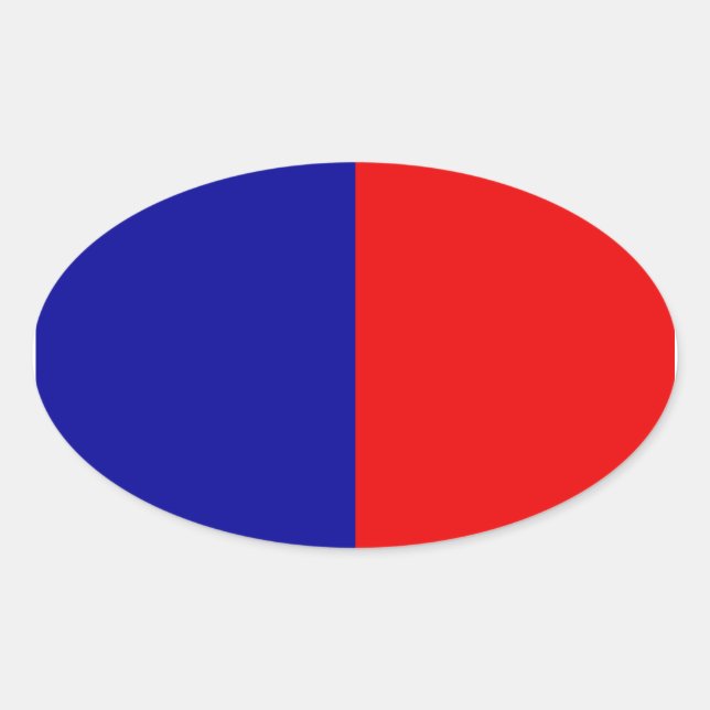 Pegatina Ovalada Bandera de París (Anverso)