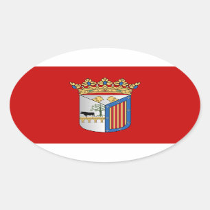 Pegatina Ovalada Bandera de Salamanca (España)