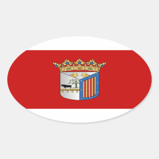 Pegatina Ovalada Bandera de Salamanca (España)