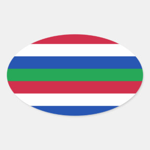 Pegatina Ovalada Bandera de Schiermonnikoog