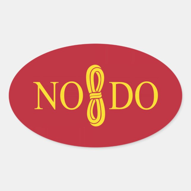 Pegatina Ovalada Bandera de Sevilla (España) (Anverso)