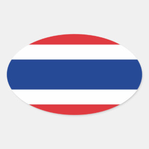 Pegatina Ovalada Bandera de Tailandia
