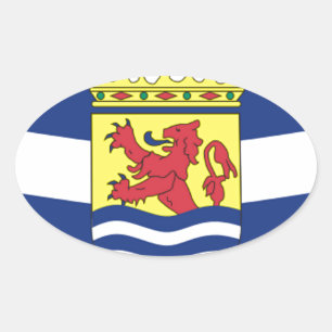 Pegatina Ovalada Bandera de Zelanda