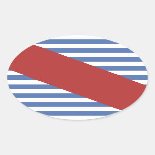 Pegatina Ovalada Bandera del Departamento de Canelones - Uruguay Ov