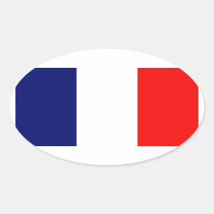Pegatina Ovalada Bandera francesa