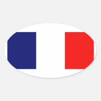 Pegatina Ovalada Bandera francesa