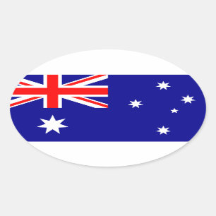 Pegatina Ovalada Bandera nacional de Australia