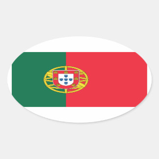 Pegatina Ovalada Bandera nacional de Portugal