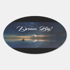 Pegatina Ovalada Barco