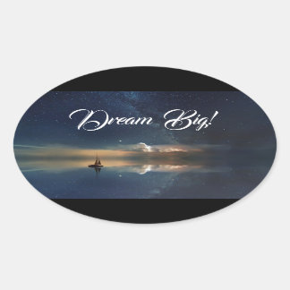 Pegatina Ovalada Barco