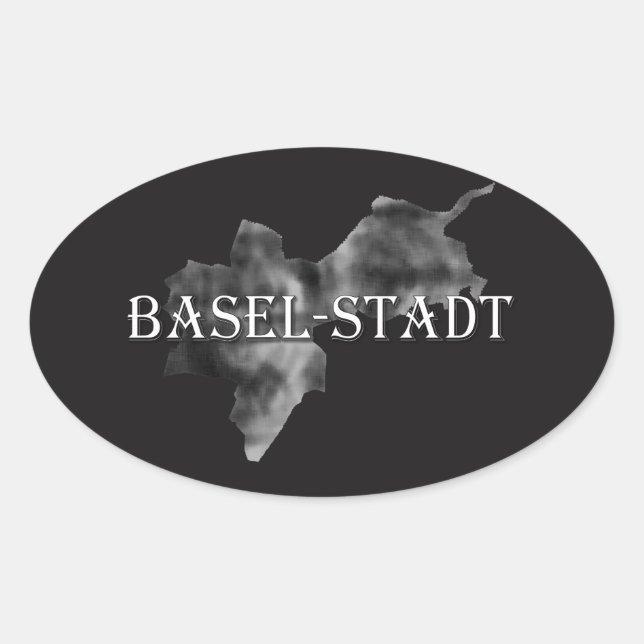 Pegatina Ovalada Basilea-Ciudad (Anverso)