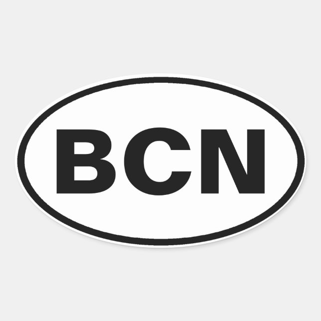 Pegatina Ovalada BCN Oval Decal (Anverso)