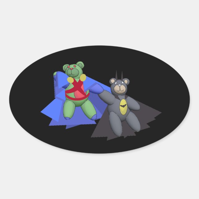 Pegatina Ovalada BearMartian (Anverso)