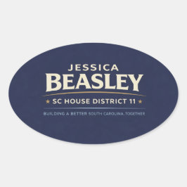 Pegatina Ovalada Beasley for SC House District 11