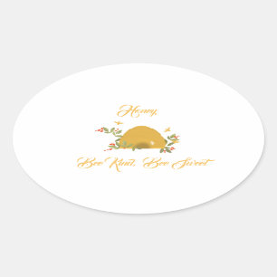 Pegatina Ovalada Beehive Honey Labels