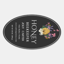 Beekeeping Honey Labels | Honeybee & Honeycomb Des