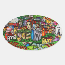 Pegatina Ovalada Bella Guardia