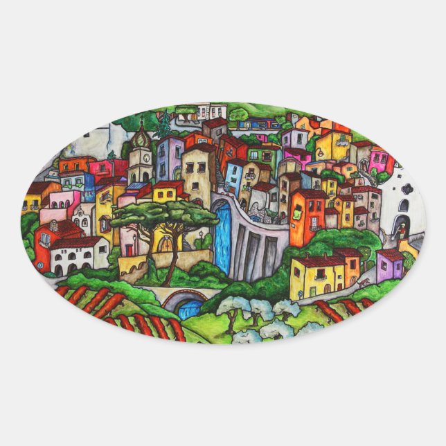 Pegatina Ovalada Bella Guardia (Anverso)