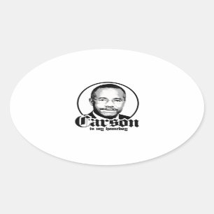 Pegatina Ovalada Ben Carson es mi hogar